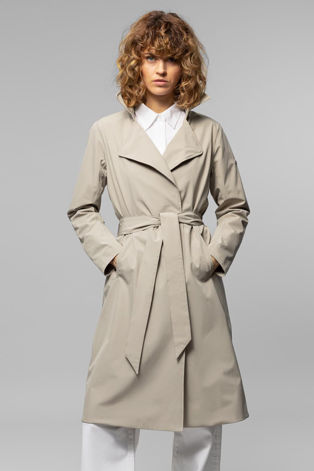 2WAY SQUARE SLEEVE TRENCH COAT beige