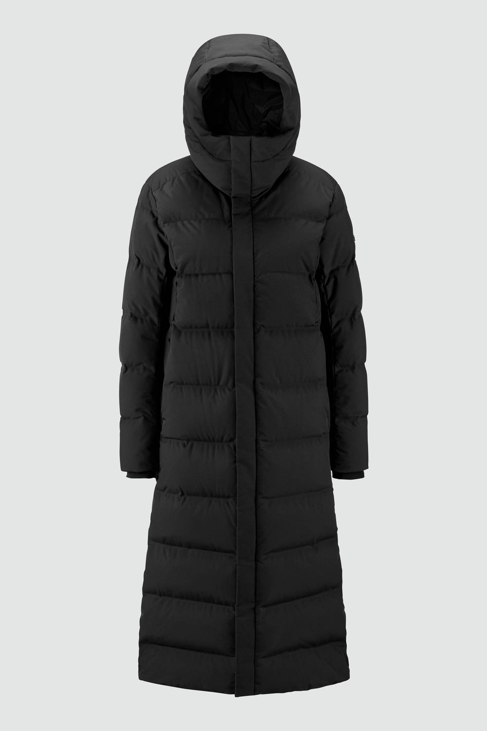 Silhouette de veste avec points de mesure : A poitrine, B taille, C longueur de manche, D longueur dos au milieu