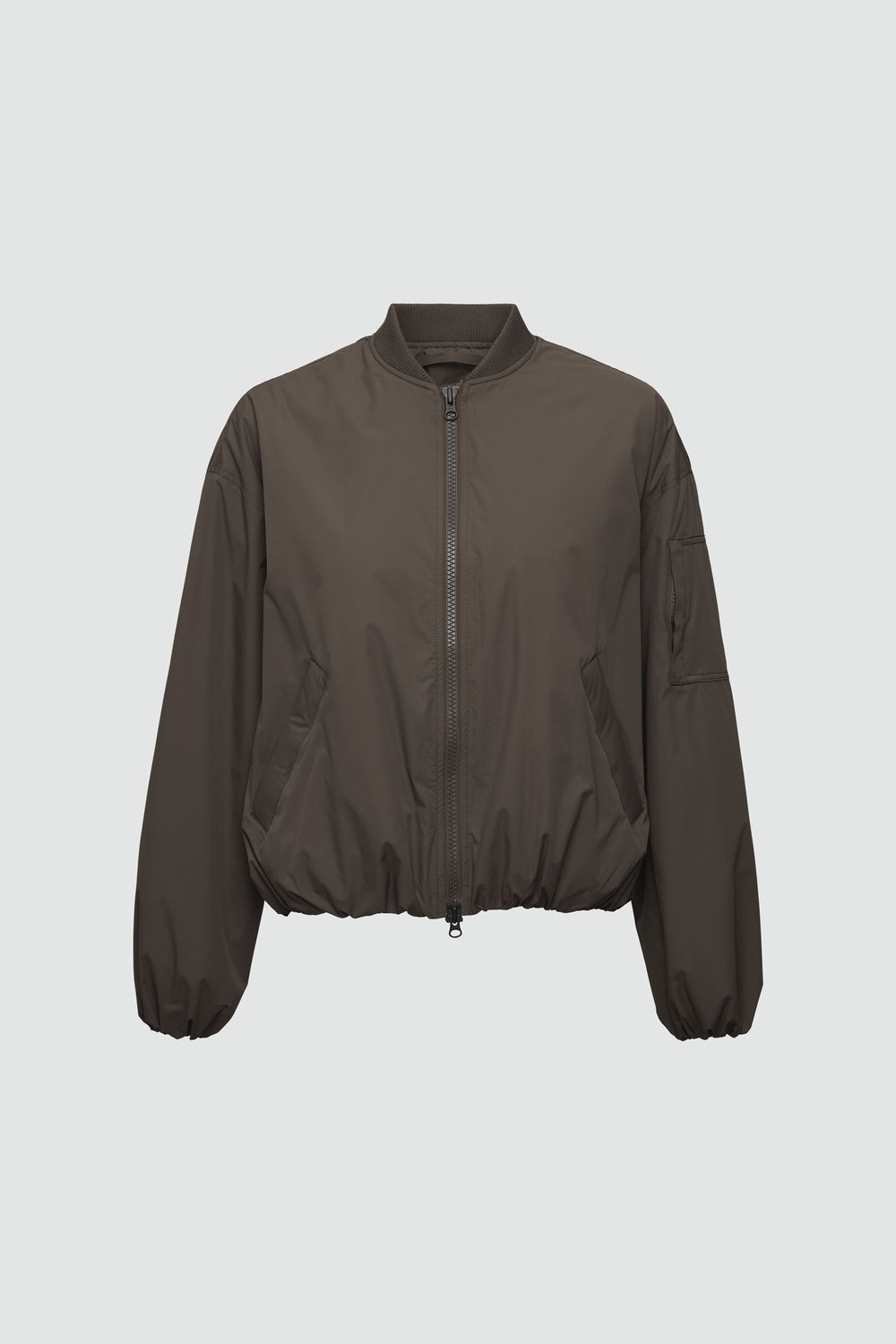 Silhouette de veste avec points de mesure : A poitrine, B taille, C longueur de manche, D longueur dos au milieu