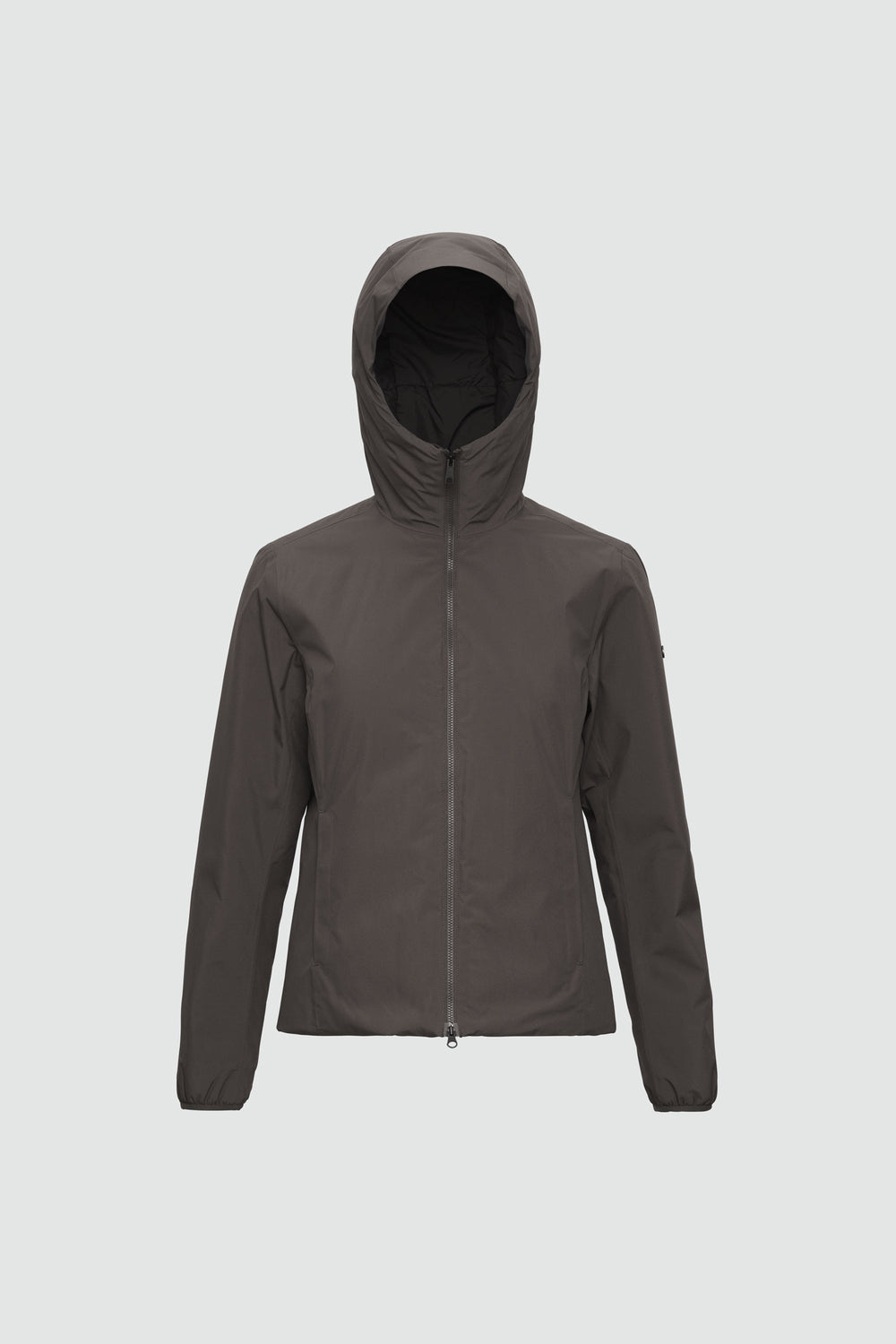 Silhouette de veste avec points de mesure : A poitrine, B taille, C longueur de manche, D longueur dos au milieu