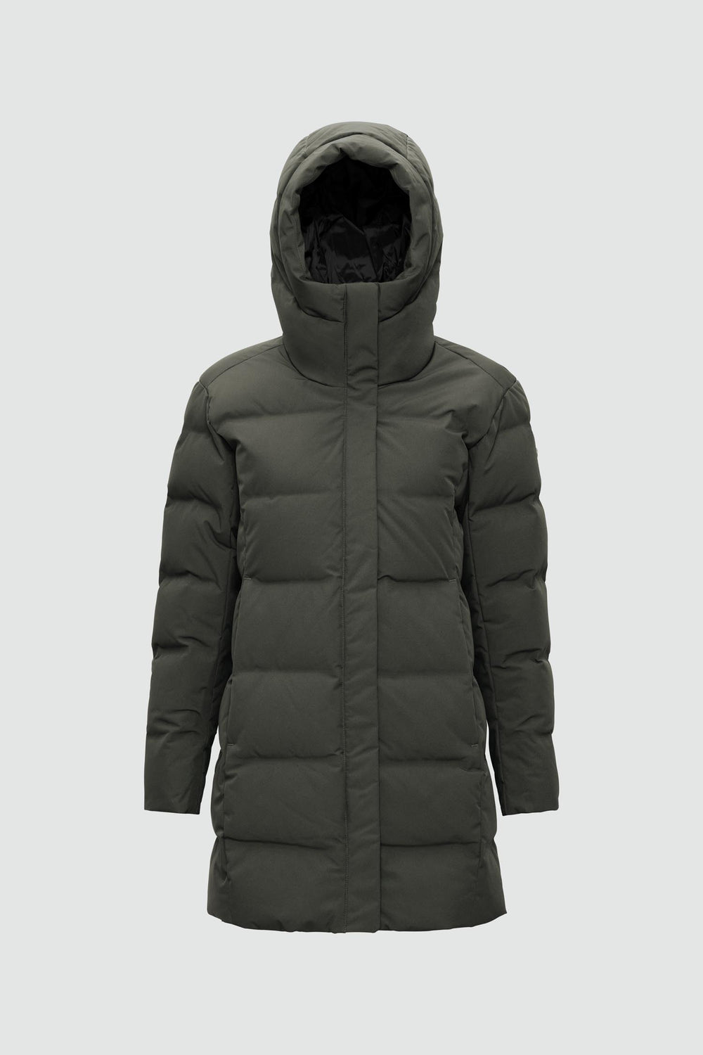 Silhouette de veste avec points de mesure : A poitrine, B taille, C longueur de manche, D longueur dos au milieu