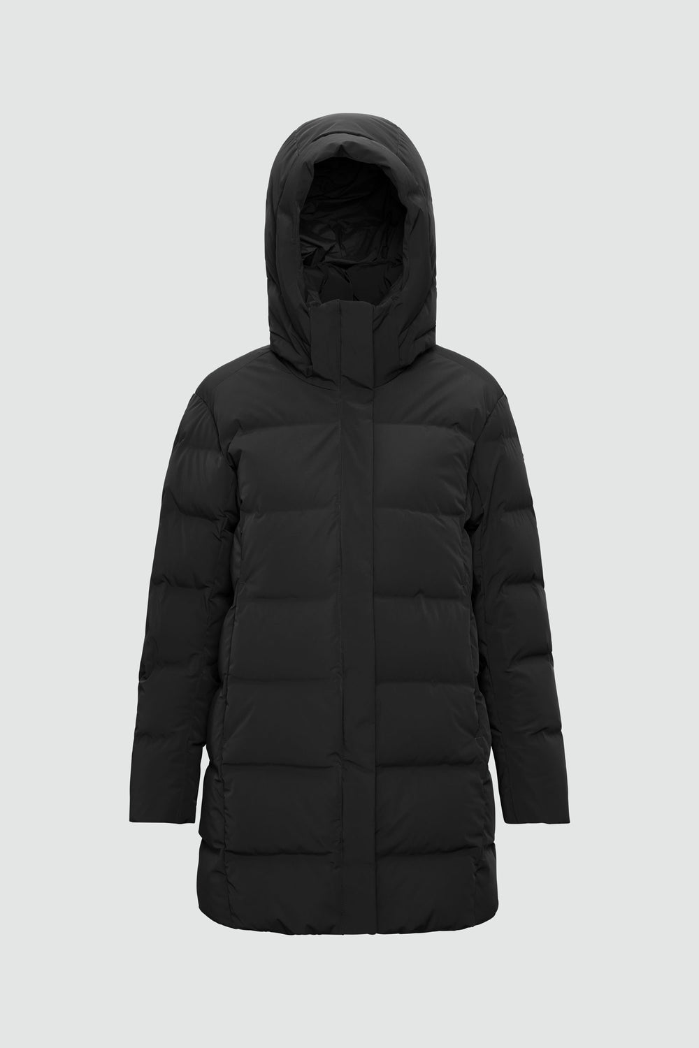 Silhouette de veste avec points de mesure : A poitrine, B taille, C longueur de manche, D longueur dos au milieu