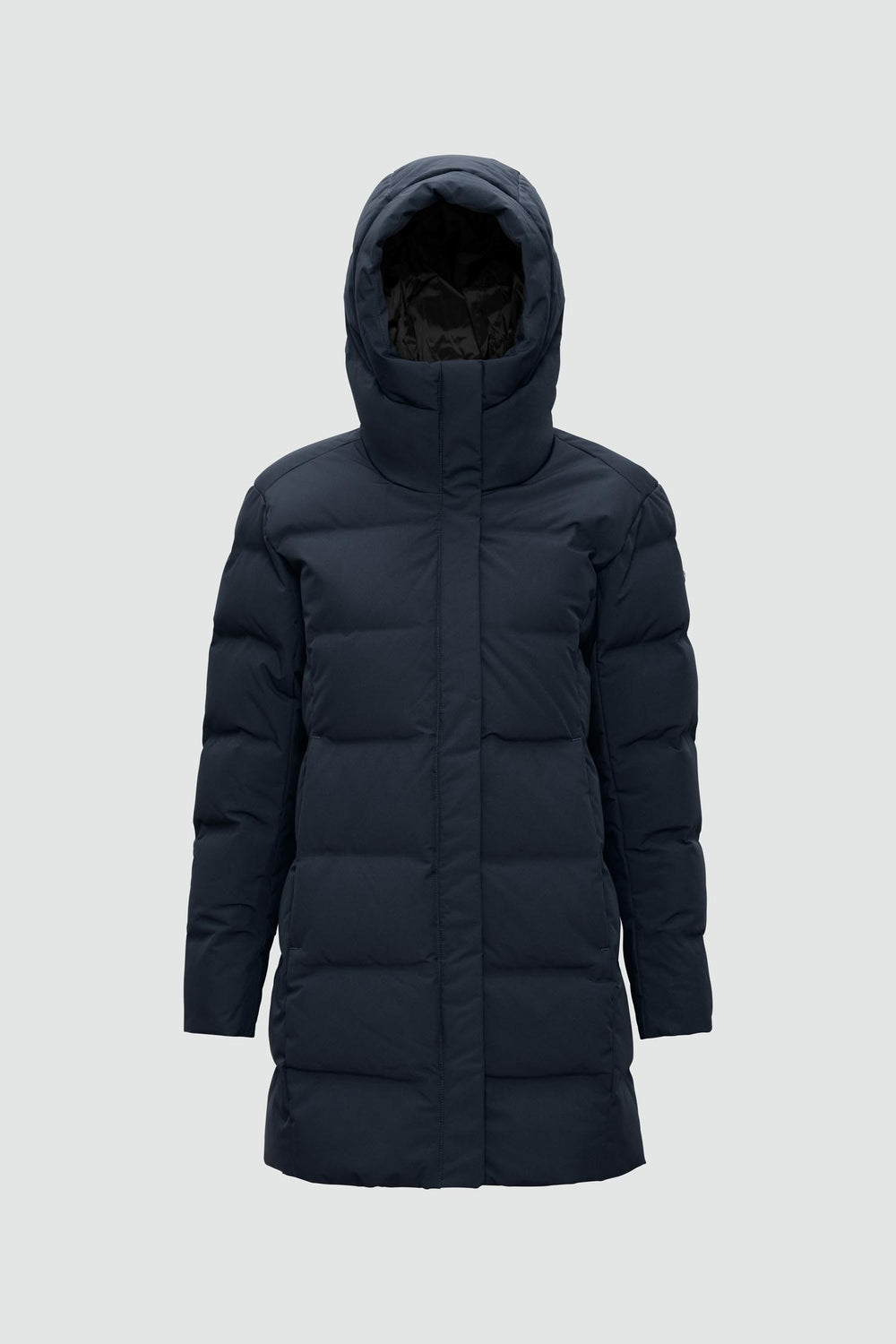 Silhouette de veste avec points de mesure : A poitrine, B taille, C longueur de manche, D longueur dos au milieu