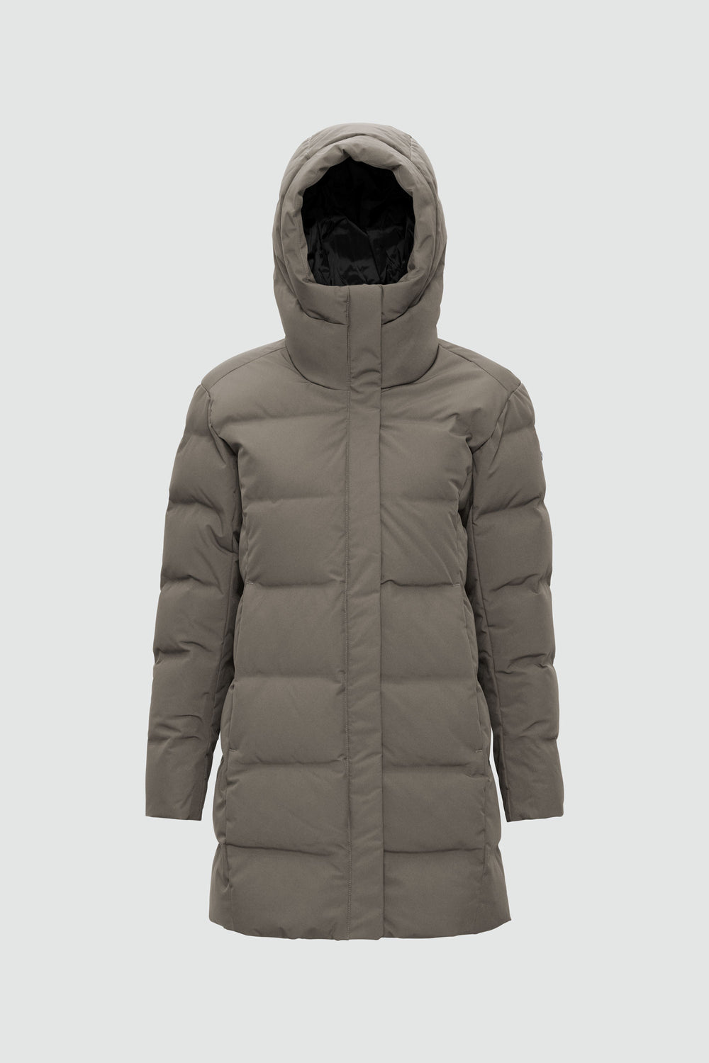 Jacket outline with measurement points: A chest, B waist, C sleeve length, D centre back length
