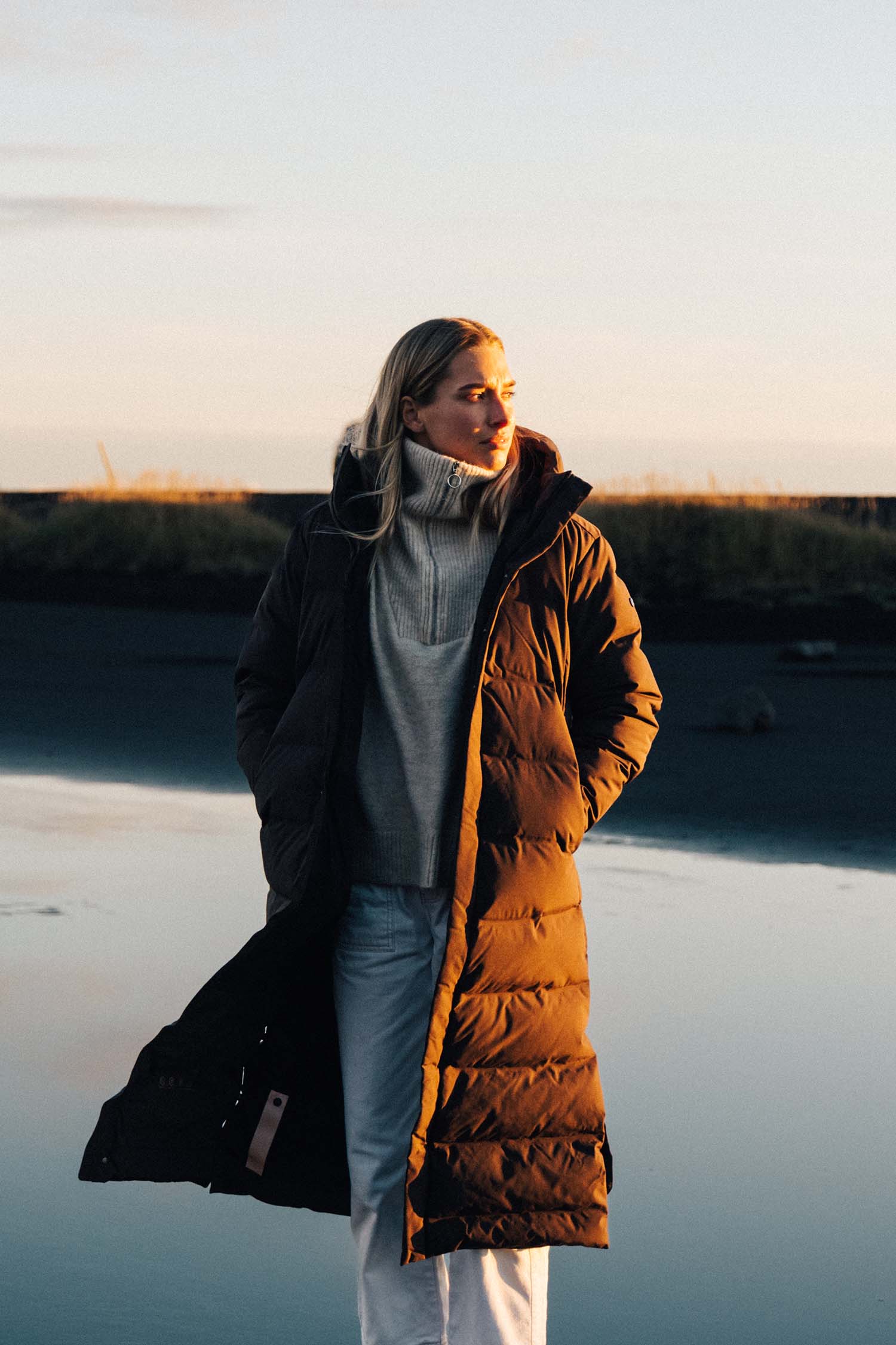 cos long padded coat