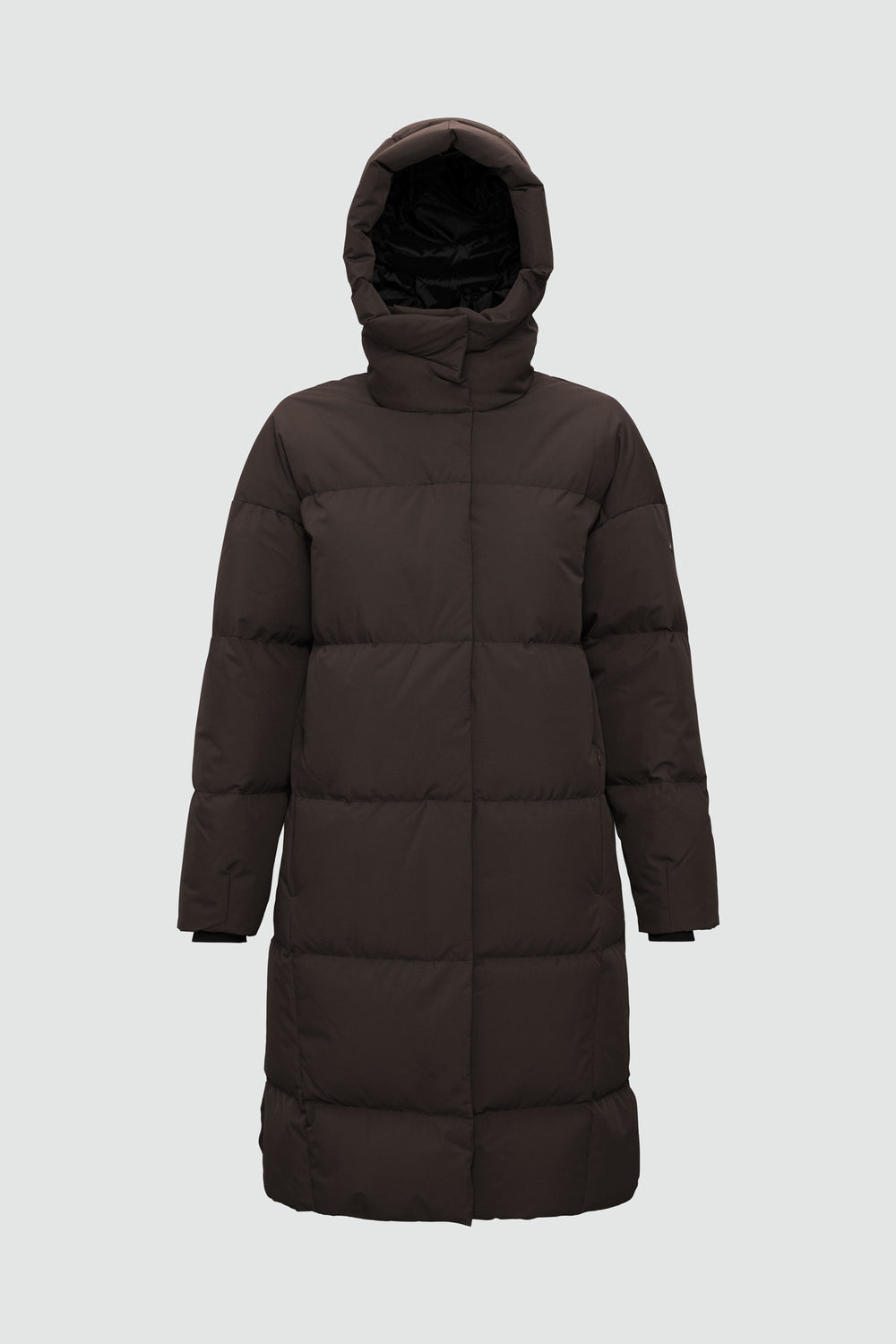 Jacket outline with measurement points: A chest, B waist, C sleeve length, D centre back length