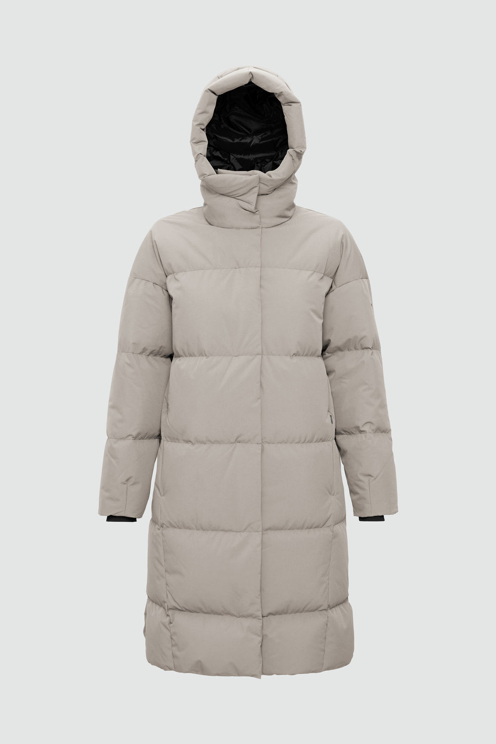 Jacket outline with measurement points: A chest, B waist, C sleeve length, D centre back length