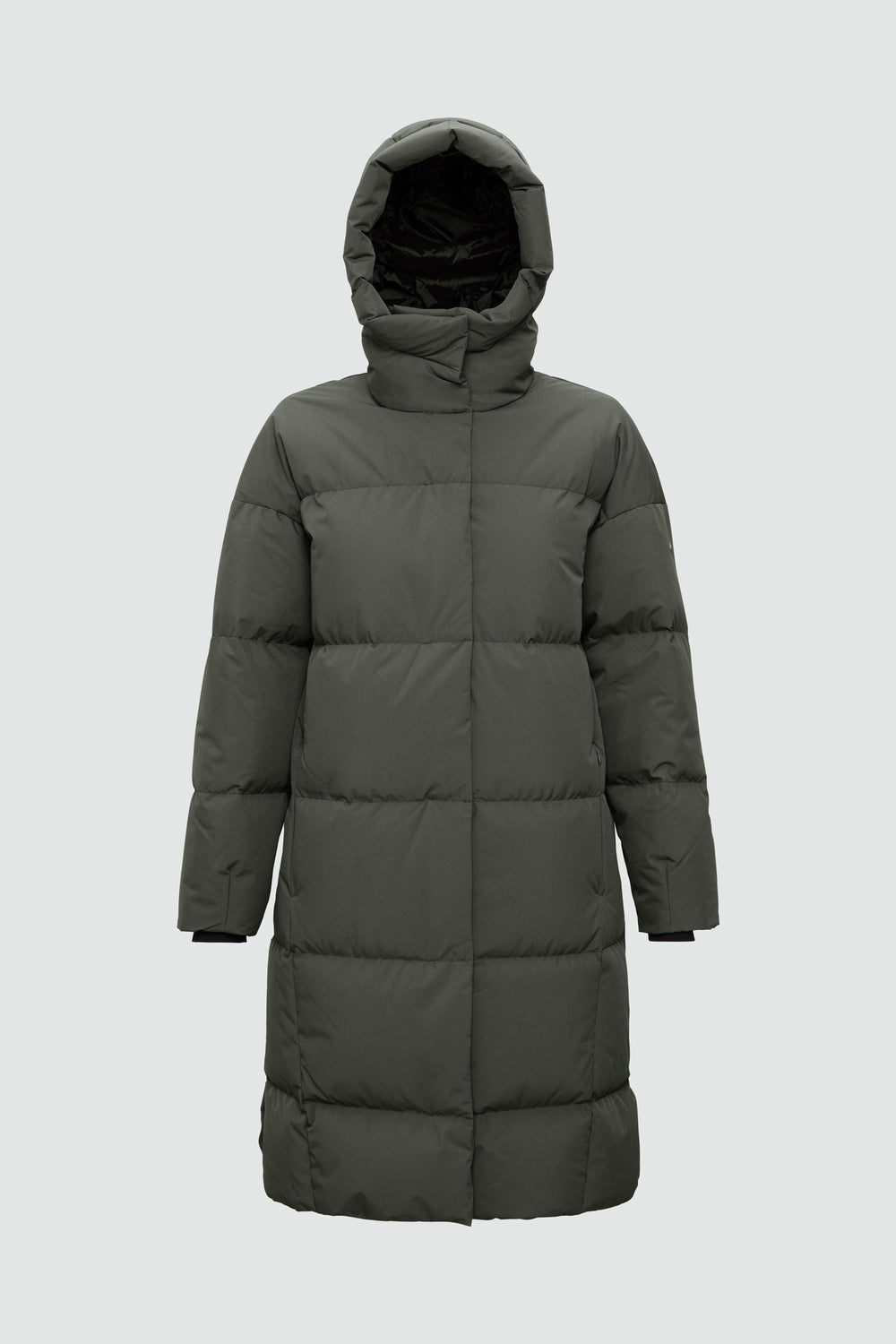 Silhouette de veste avec points de mesure : A poitrine, B taille, C longueur de manche, D longueur dos au milieu