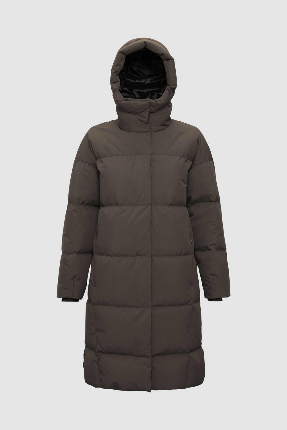 Jacket outline with measurement points: A chest, B waist, C sleeve length, D centre back length