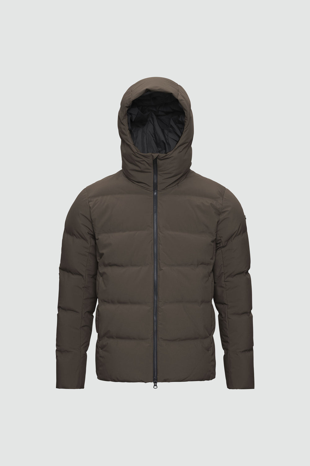 Jacket outline with measurement points: A chest, B waist, C sleeve length, D centre back length