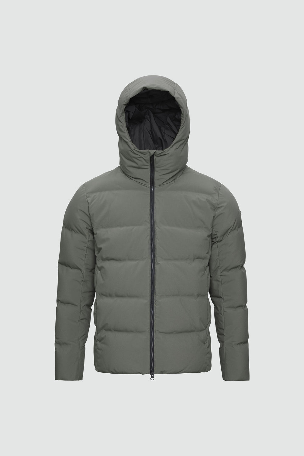 Silhouette de veste avec points de mesure : A poitrine, B taille, C longueur de manche, D longueur dos au milieu