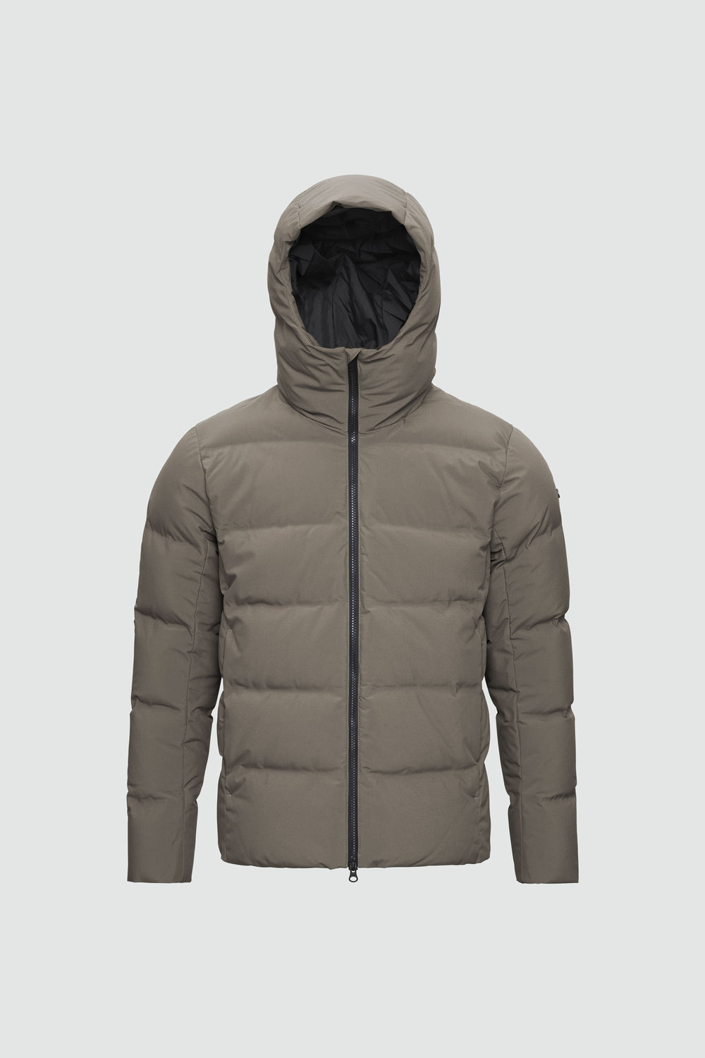 Jacket outline with measurement points: A chest, B waist, C sleeve length, D centre back length