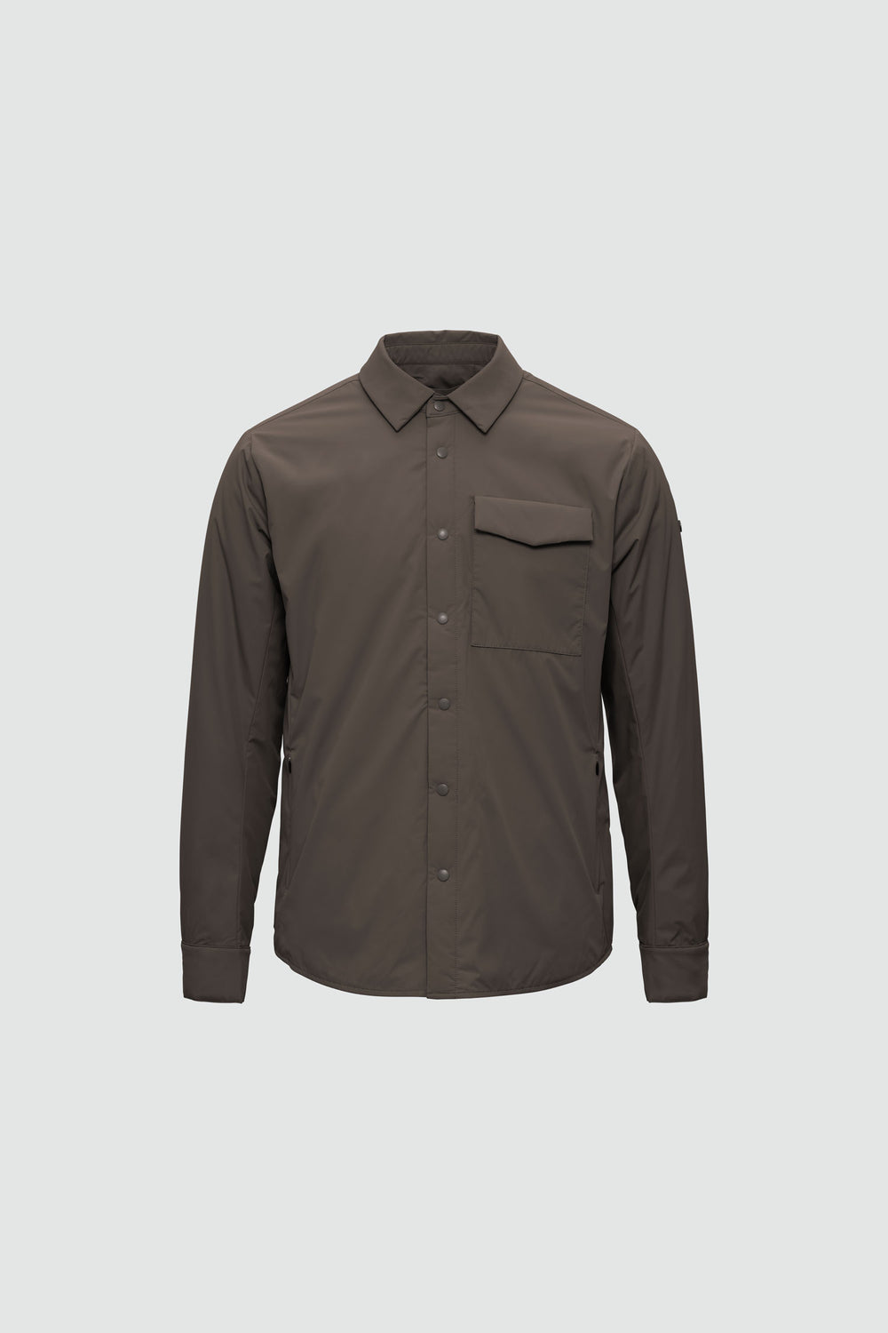 Silhouette de veste avec points de mesure : A poitrine, B taille, C longueur de manche, D longueur dos au milieu