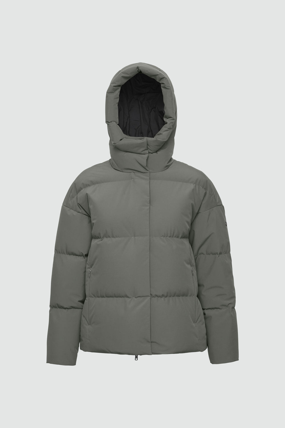 Jacket outline with measurement points: A chest, B waist, C sleeve length, D centre back length