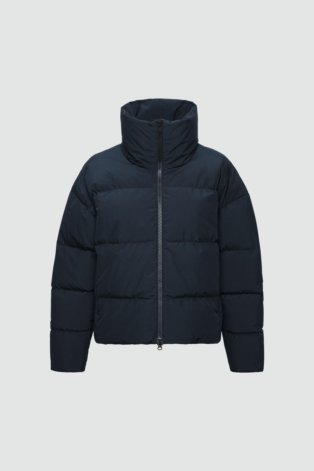 Jacket outline with measurement points: A chest, B waist, C sleeve length, D centre back length